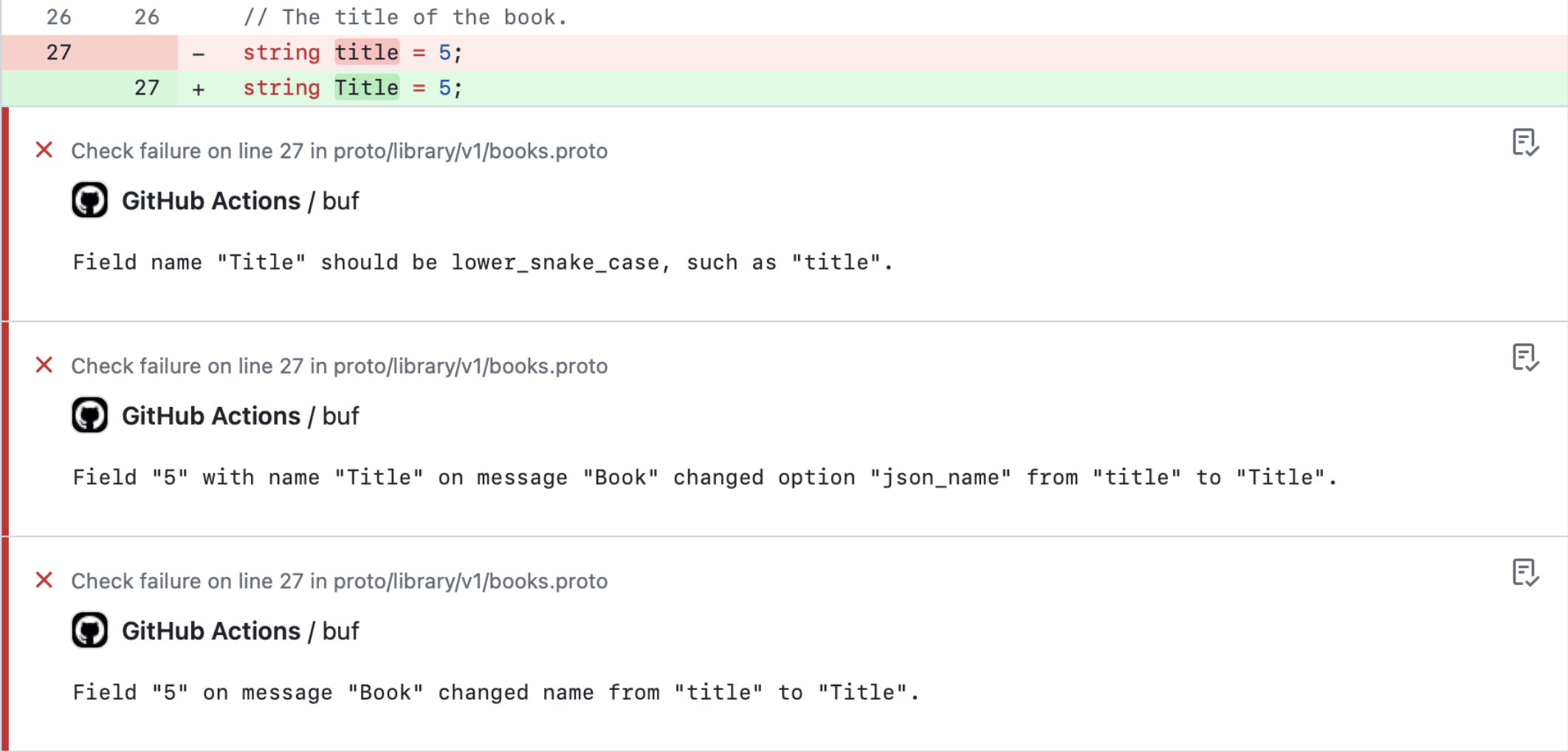 Annotations example Annotations example for lint and breaking changes