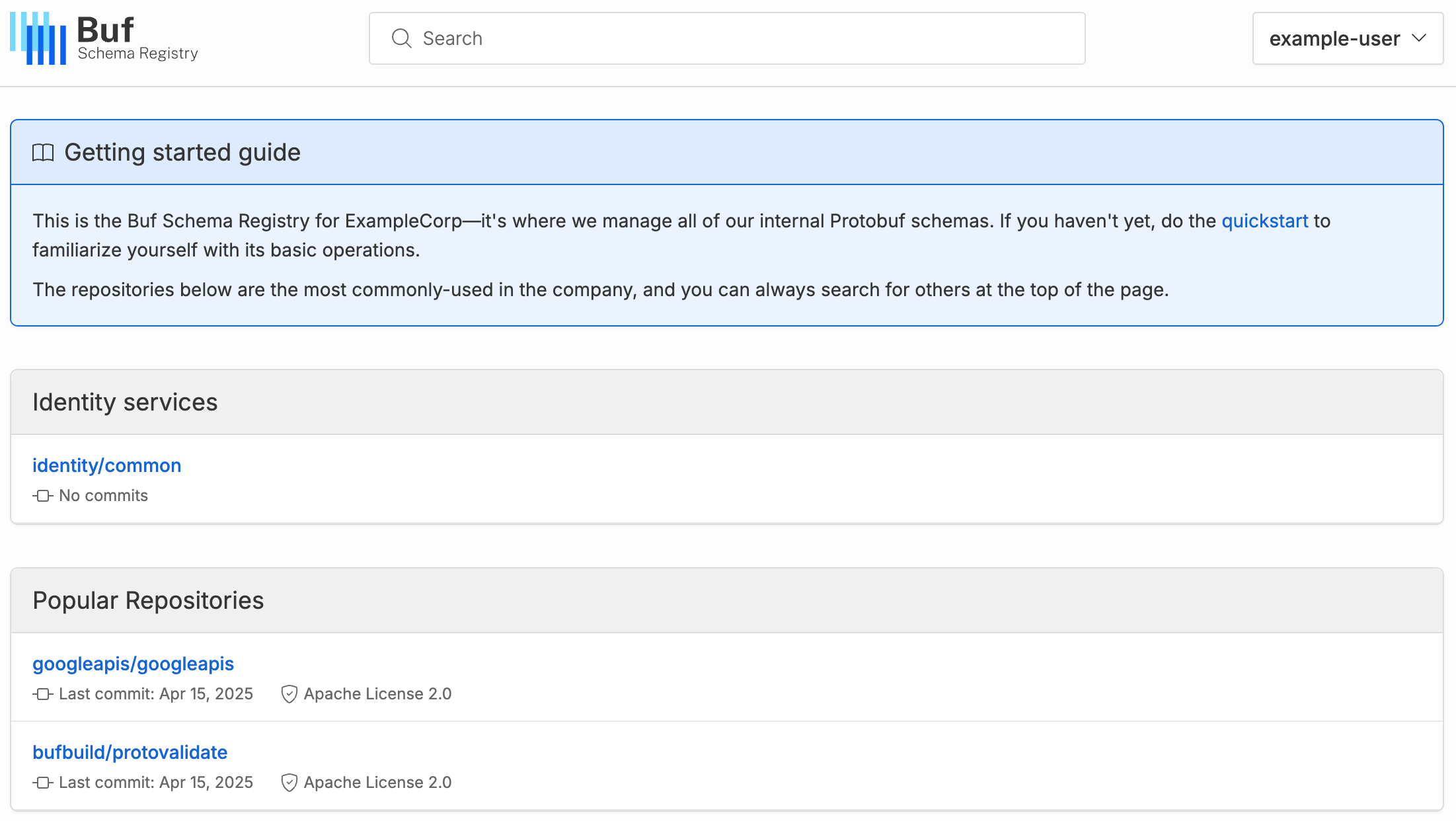 Screenshot of BSR homepage after customizing