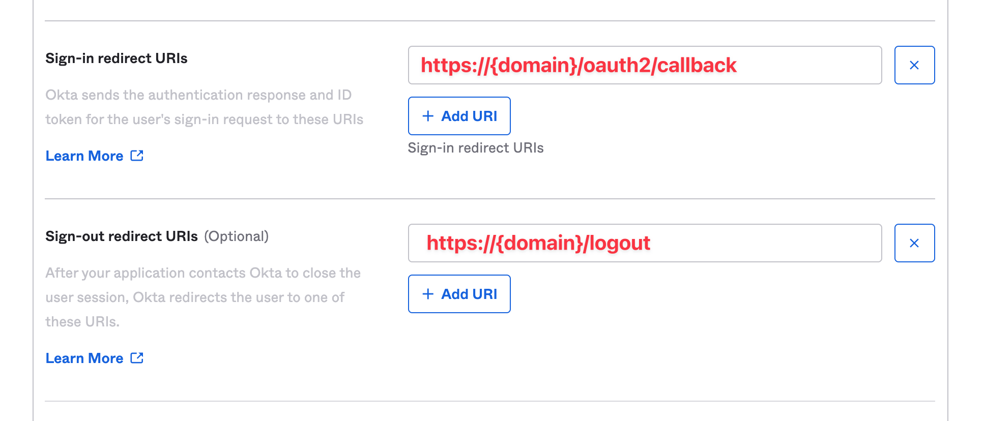 Okta OIDC configuration