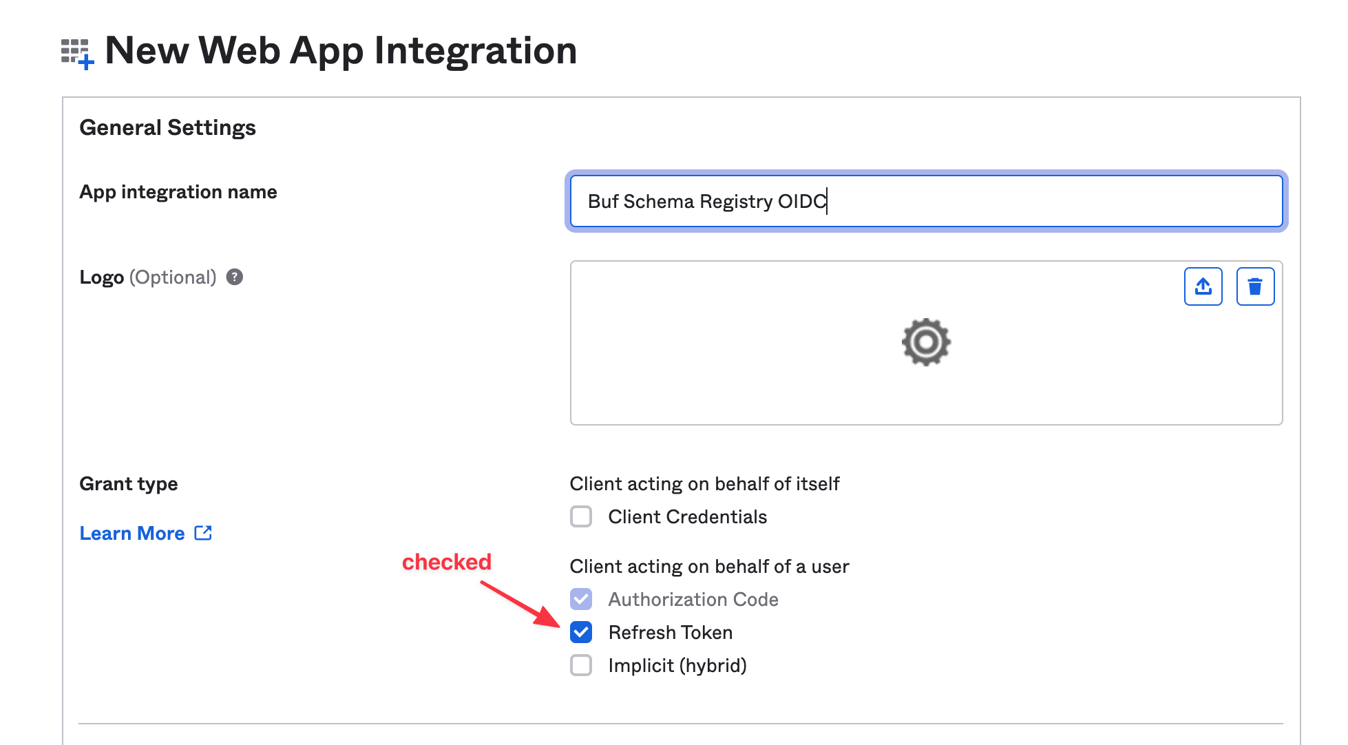 Okta OIDC configuration