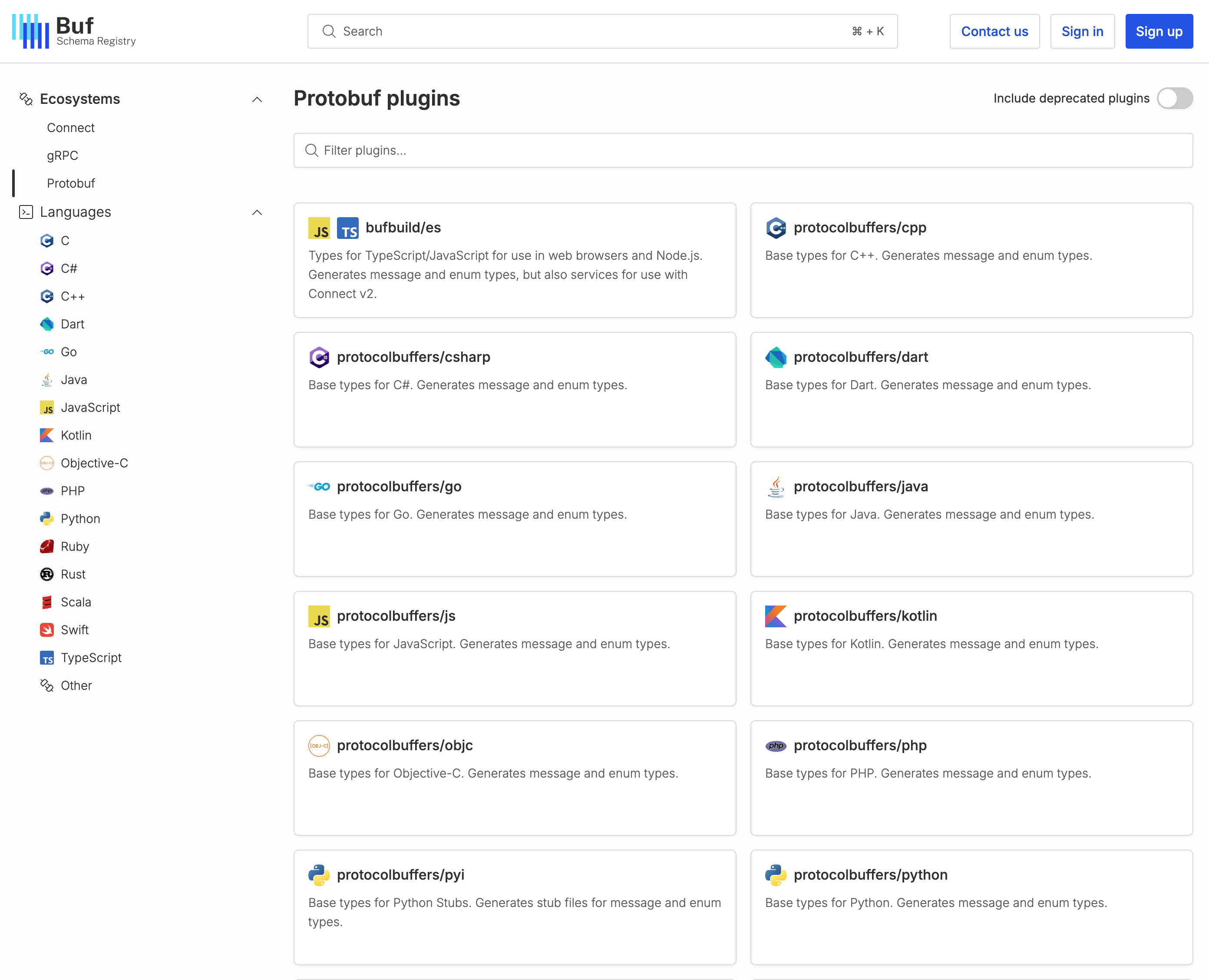 Remote plugin browse screen