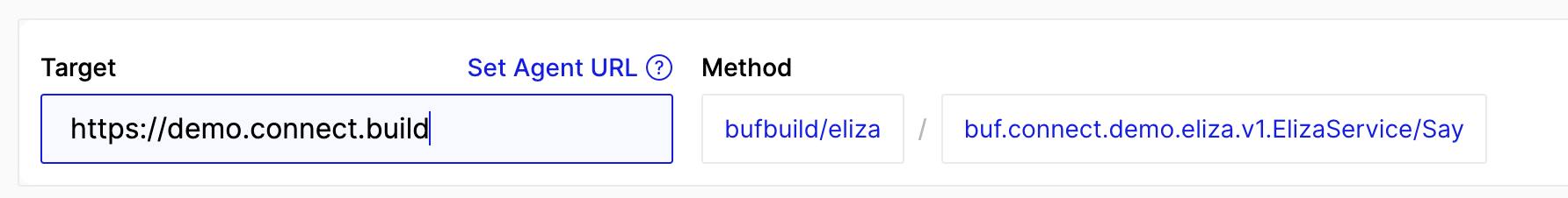 Studio target URL input